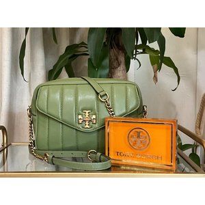 ♦️♦️ AUTHENTIC TORY BURCH GREEN QUILTED KIRA/WILMA HANDBAG ♦️♦️